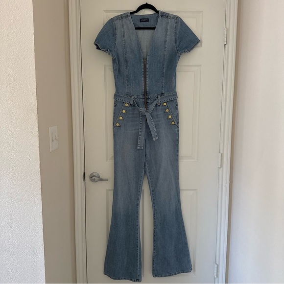 Ramy Brook Helena Denim Jumpsuit One Piece Size 29 - Picture 13 of 13